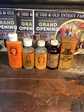 lot of 5 Vintage Hoppes Nitro Powder Solvent No 9 Bottle Original Box Gun Clean