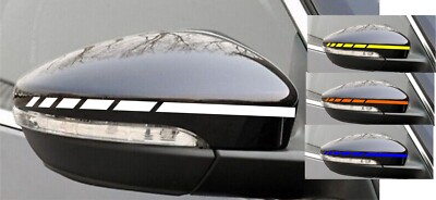 2x Auto Aufkleber Sportstreifen Seitenspiegel Felgen Sticker Tuning Racing NEU