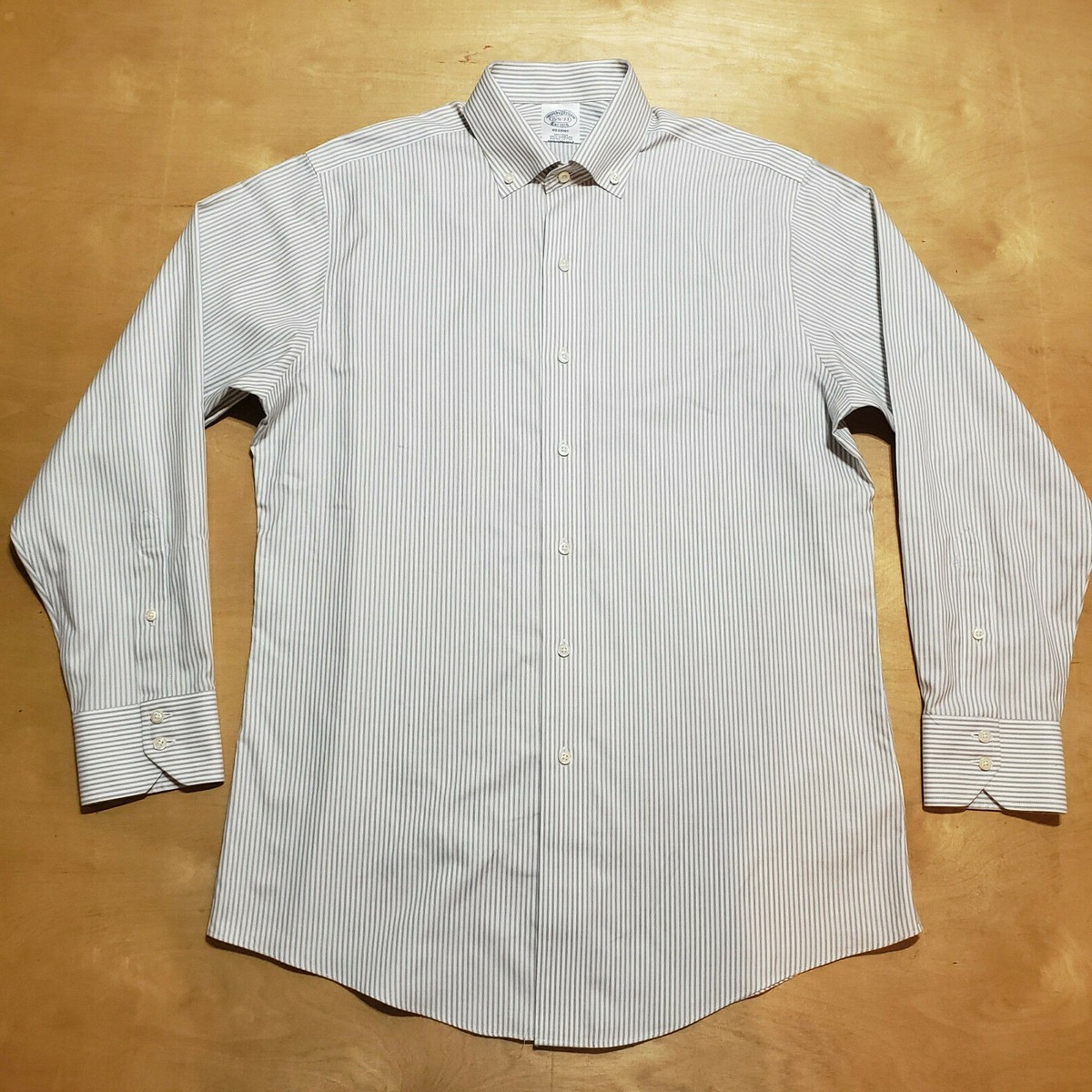 Brooks Brothers×6 STRIPE BD SHIRT ROYAL