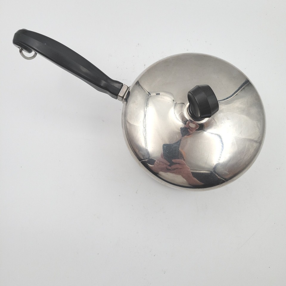 Sauce Pan Farberware 1 Quart Aluminum Clad Stainless Steel w/Lid USA