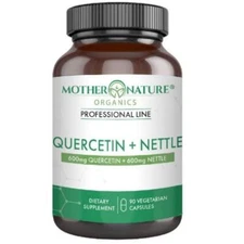Quercetin  Nettle Supplement, 1200mg, 120 Caps for Immune Support & Longevity .