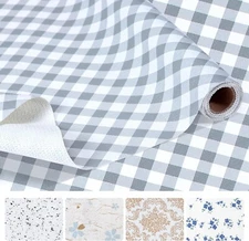 RAY STAR 12X120 Inch Shelf Liner for Kitchen Cabinets Checkered