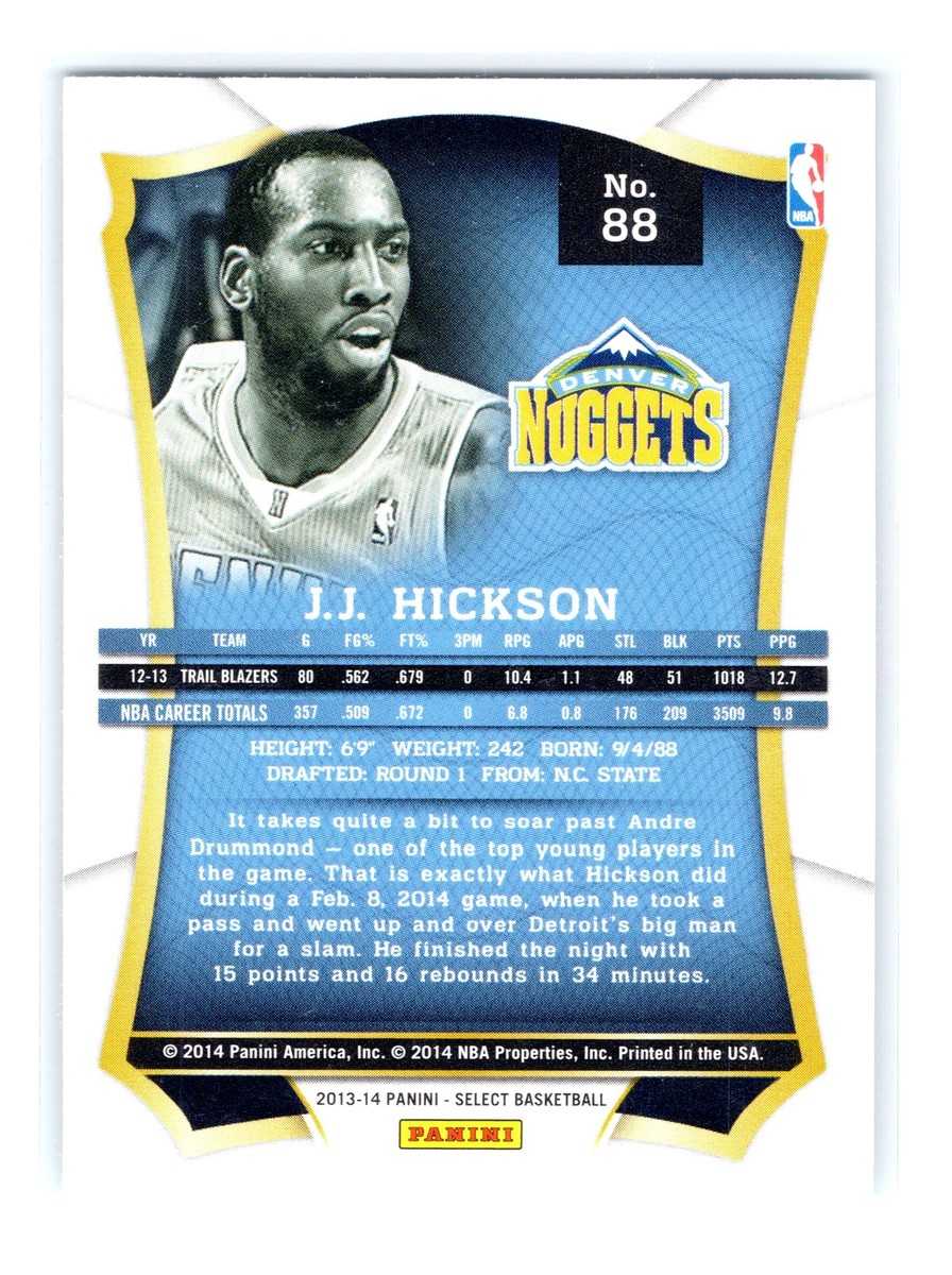 2013-14 Panini Select Basketball #88 J.J. Hickson Denver Nuggets