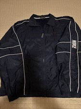 Nike Men  s Windbreaker Dark Blue Jacket Size Large Full Zip Front