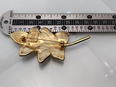 Broche Vintage Didier Thebaud Paris - Fleur Tournesol Dorée, Haute Couture Années 80