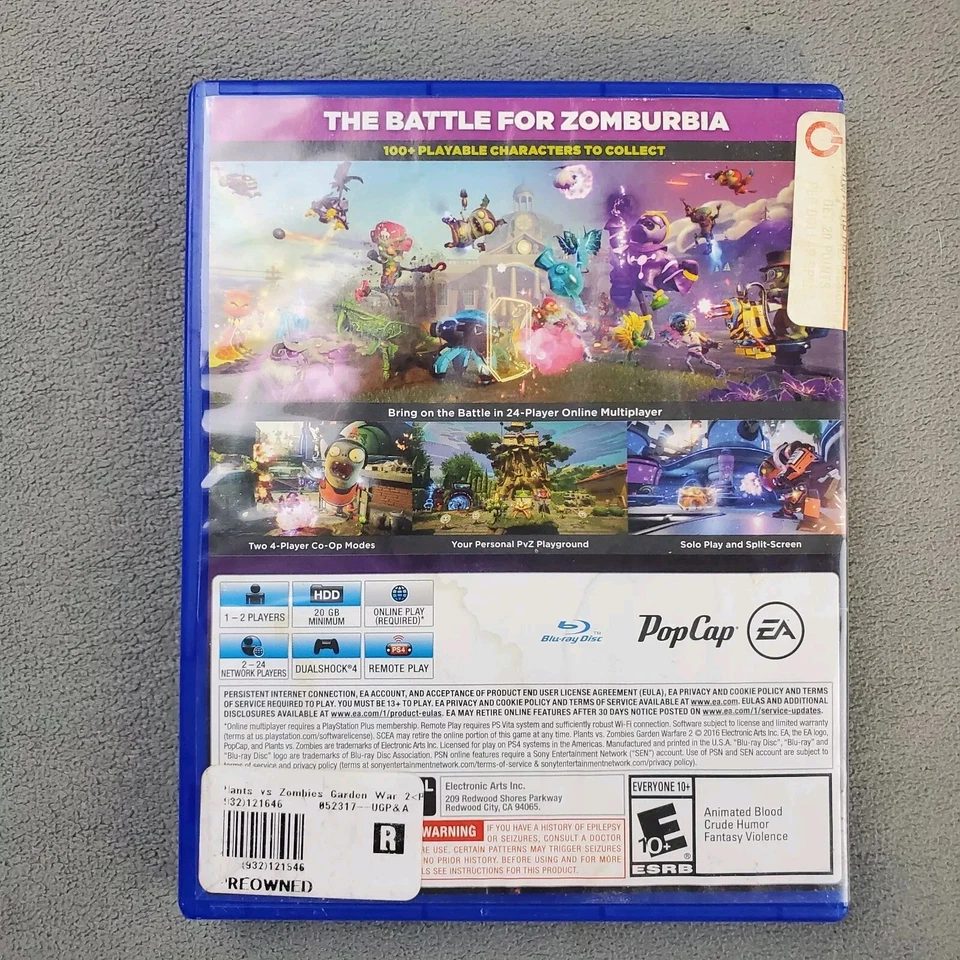 PS4 Plants VS Zombies Videojuego Pop Cap Everyone 10+ Sony Toy Collection EA Foto 2 de 4