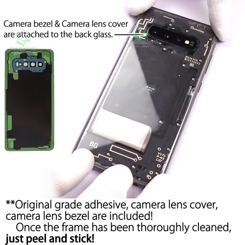 Remplacement de verre arrière transparent transparent + ruban IP68 pour Samsung Galaxy S23U ~ S8 - Photo 103 sur 225