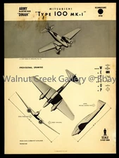 WWII Aircraft ID Poster, Mitsubishi Ki-46 "Dinah", Art Print on 11x14" 09220