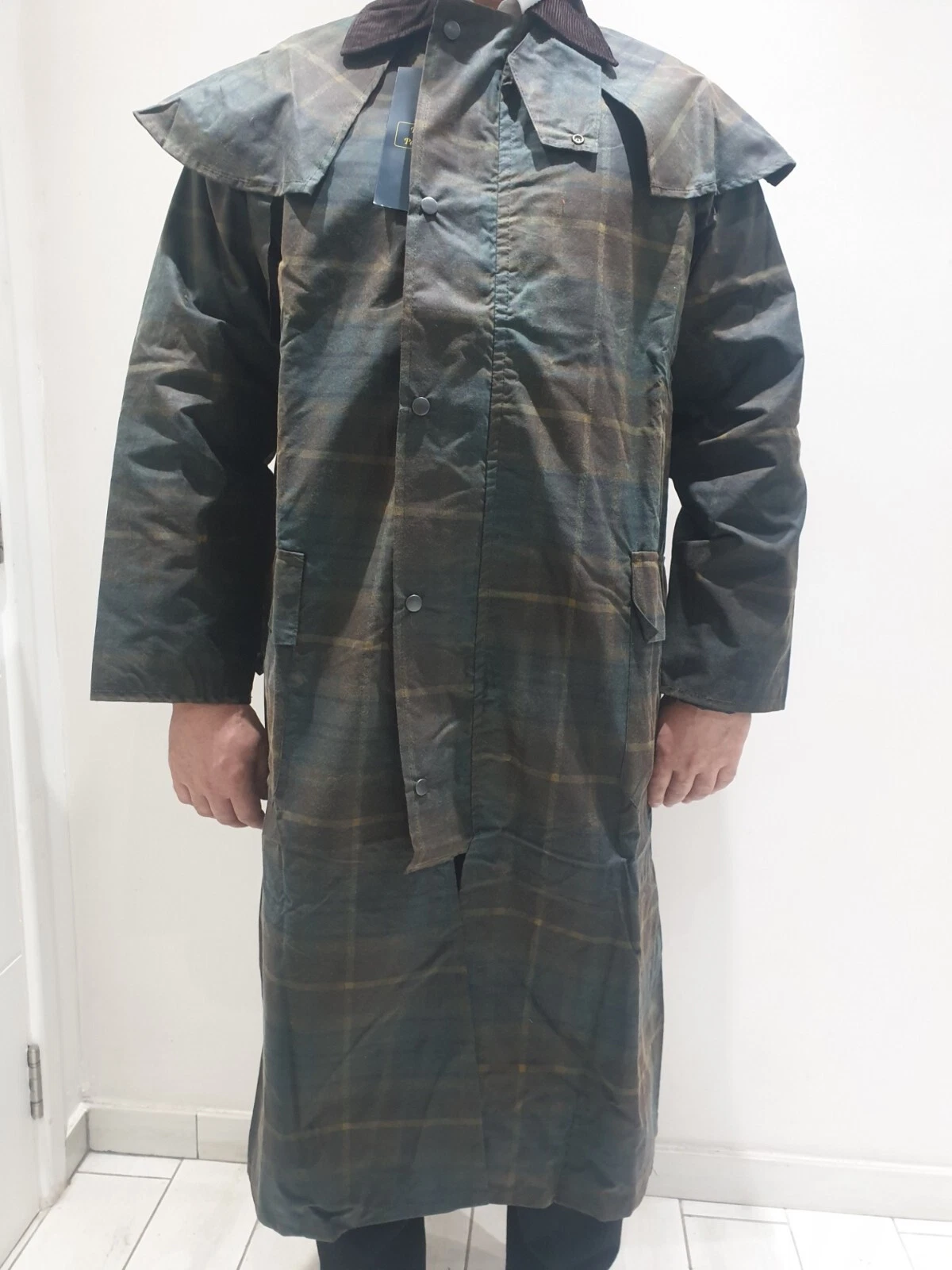 ROYAL PADDOCK Men's Full length Lightweight Ridding Jack Coat Wax Oil UK M