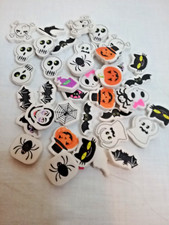 Halloween Mini Erasers for Kids 40 Small Skeleton Bat Web Spiders Games Crafts