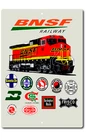Railroad BNSF Train Collector  Sign Tin Vintage Look Garage Bar Decor