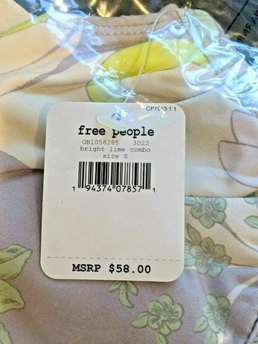 New Free People Movement Wave Crush Sports Bra Bright Lime Combo - Size Small - Picture 4 of 4
