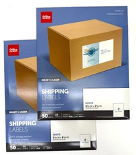 100 Labels  Shipping 8.5x5.5 Half-Sheet Self Adhesive AV5126 (INKJET & LASER)