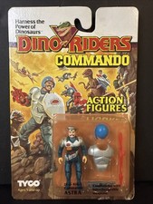 RARE New 1989 Astra Commando Dino Riders Tyco Vintage Figure MOC Sealed Card MIB