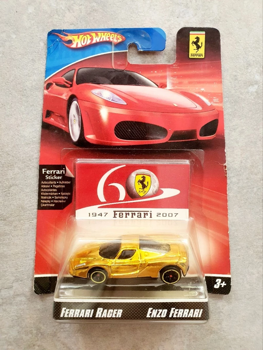 Hot Wheels 2007 Ferrari Racer 60th Anniversary Enzo - Chrome Gold