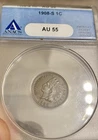 1908-S Indian Head Cent. ANACS AU 55. Gorgeous Rare Coin! Key- Date !