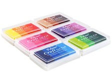 Rainbow Finger Washable Ink Pads for Kids, Craft Stamps Pads for Stamps, Pape...