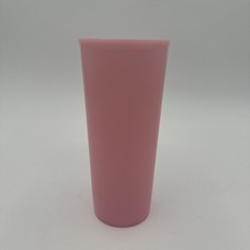 Vintage Tupperware Pink Pastel Tumbler Cup 107-17 Plastic Drink Cup Made in USA