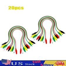 20X Electrical Jumper Cables Test Leads with Alligator Clips for Circuit 