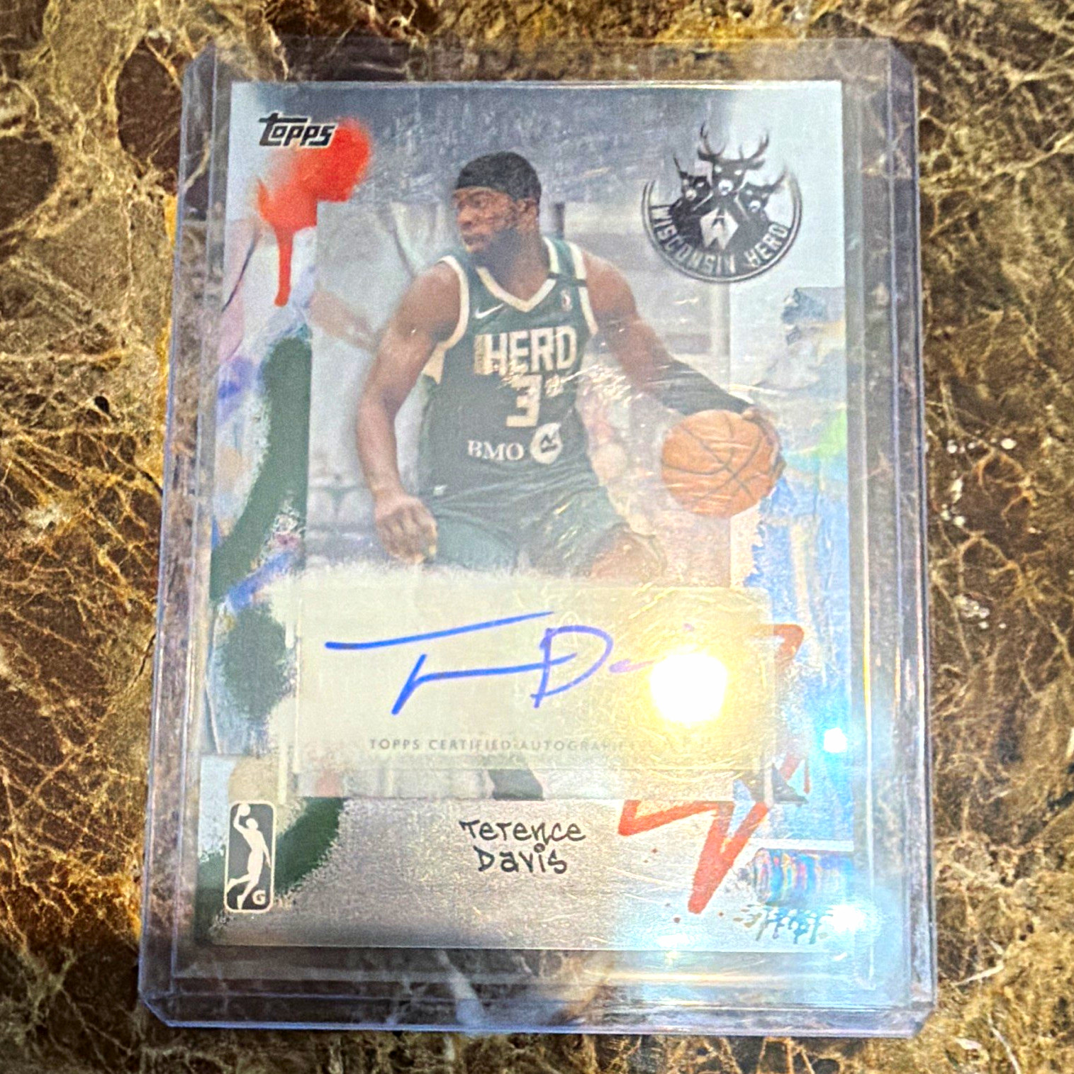 Topps 2024-25 G-League Chrome Autographs Terence Davis Auto AU-TD Herd