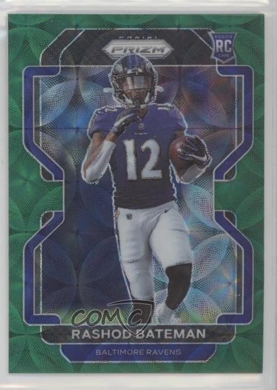2021 Panini Prizm Rookie Green Scope Prizm 48/75 Rashod Bateman #340 1q0b