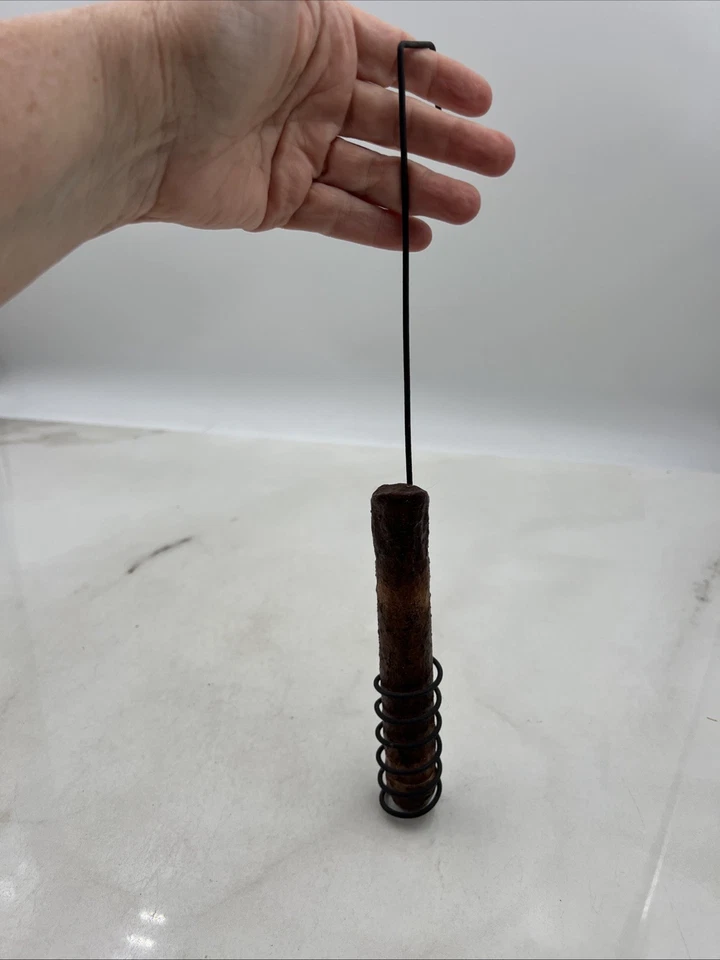 Black Metal Spiral 12" Cupboard Candle HolderPrimitive Country Farmhouse Set 2 - Image 3 of 4