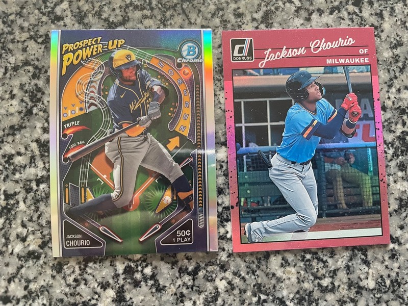 JACKSON CHOURIO (2) Chrome Refractor + Red Parallel *Brewers *More 4 Sale
