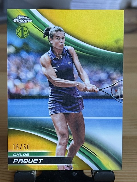 2025 Topps Chrome Tennis Chloe Paquet RC #130 Gold Refractor /50