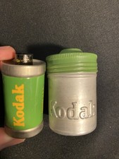 Vintage Kodak Film Canister with Film Roll Made In USA Metal Embossed Canister