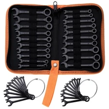 LEONTOOL Mini Wrench Set Metric and SAE 20-Piece Ignition Wrench Set, 4mm-11m...