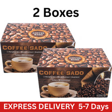 Coffee Sado Herbal Instant Coffee 2 Boxes 40 Sachets 800g Original