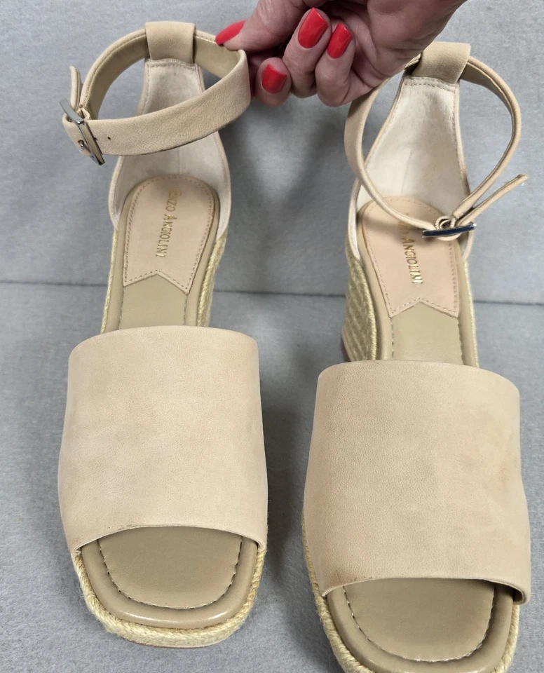 Кожаная эспадрилья на танкетке Enzo Angiolini Petrina бежевая - Изображение 3 из 4