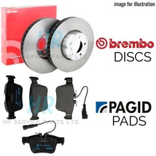FRONT BREMBO BRAKE DISCS & PAGID PADS FOR ALFA ROMEO GIULIA 2.0 TB VELOCE 2015+