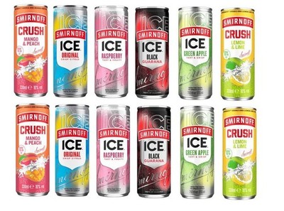 12 Dosen Smirnoff Ice Mix 10% vol. Orginal inc. EINWEGPfand a 0,25L aus 6 Sorten