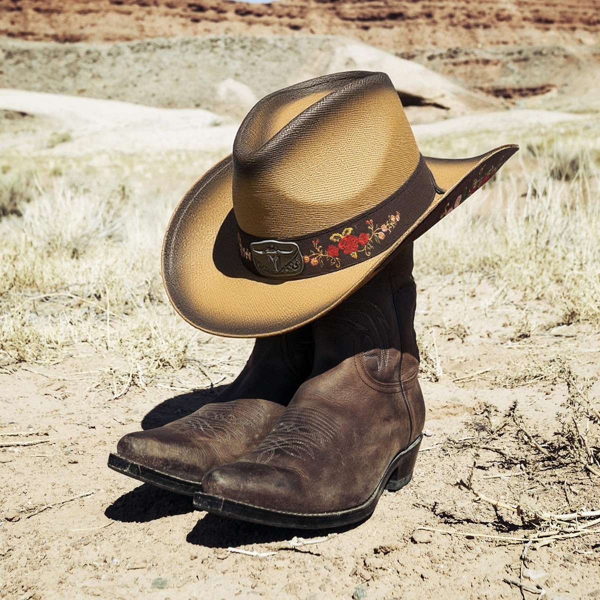 9674 Western Straw Cowboy Hats For Men And Women, Embroidered Patterns, Music Western Straw Cowboy Hats for Men and Women, Embroidered  main image 2