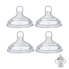 4 Pack Bottle Nipples Compatible with Natural Bottle Soft Silicone Slow Flow S
