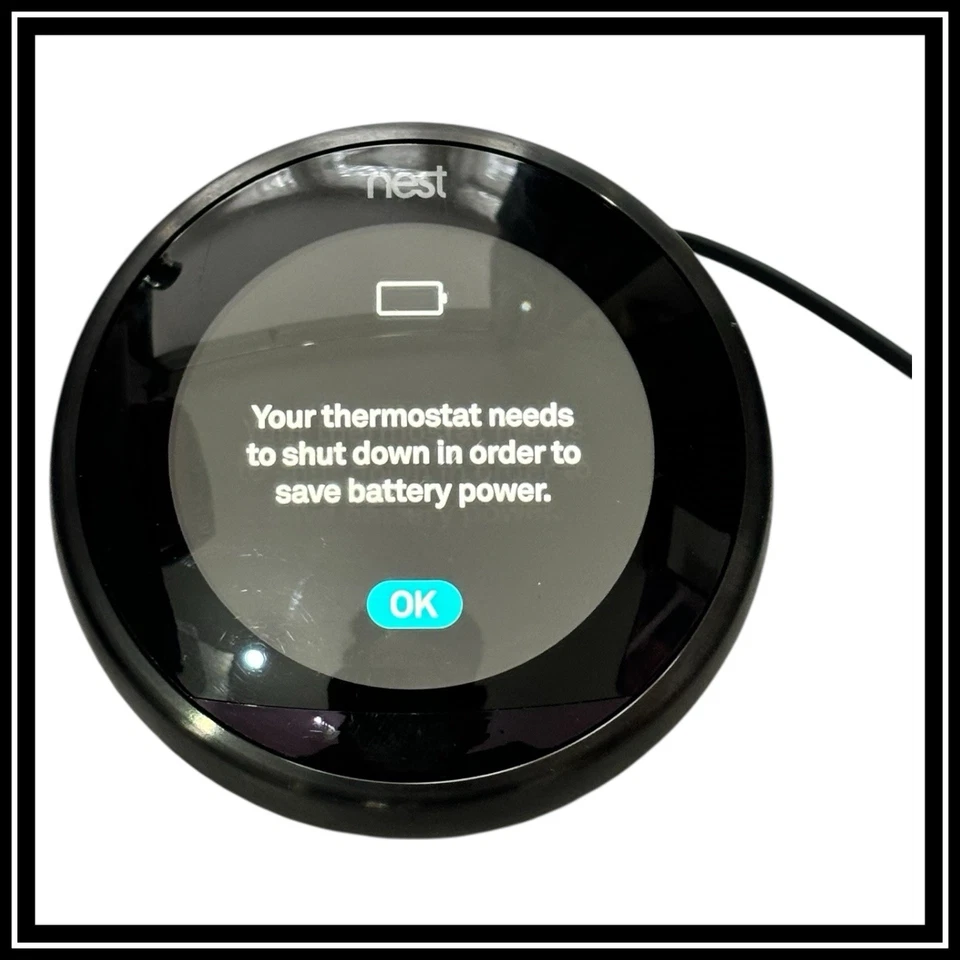 Nest Thermostat 3rd Generation Learning Display Only Black (A162) NO POWER CABLE - Image 3 of 4