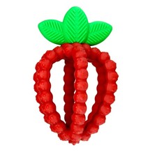 RaZbaby Bites Silicone Baby Teething Toy   Sensory Toy with Textured BerryBu...