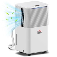 HOMCOM 10L/Day Portable Quiet Dehumidifier For Home, Electric Air De-Humidifier