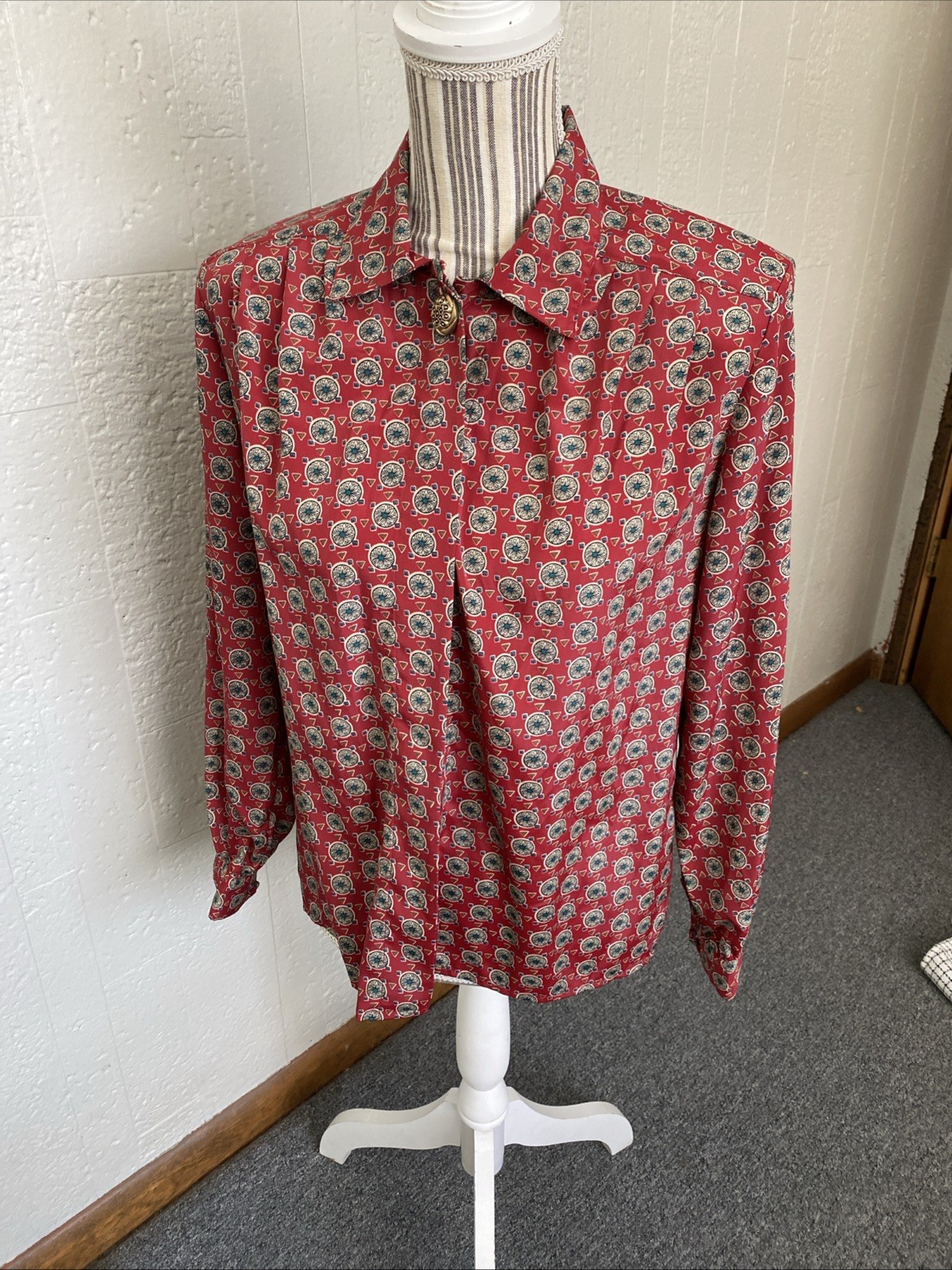 C22 Notations  Button Down Blouse Size 8 - image 1