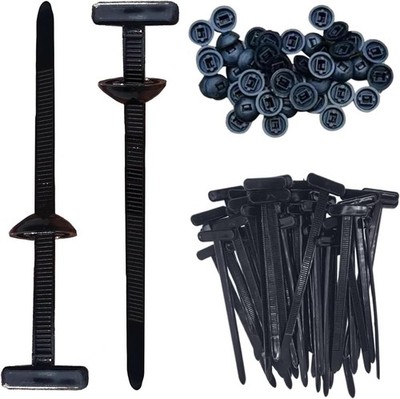 50PCS Nylon Universal Kabelbinder Schnalle, Kabelbinder für Auto, Selbstverri...