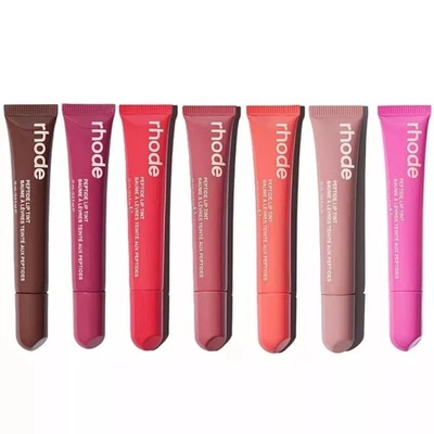 Rhode Peptide Lip Tint Treatment Ribbon Toast Raspberry Shortcake Salty Tan