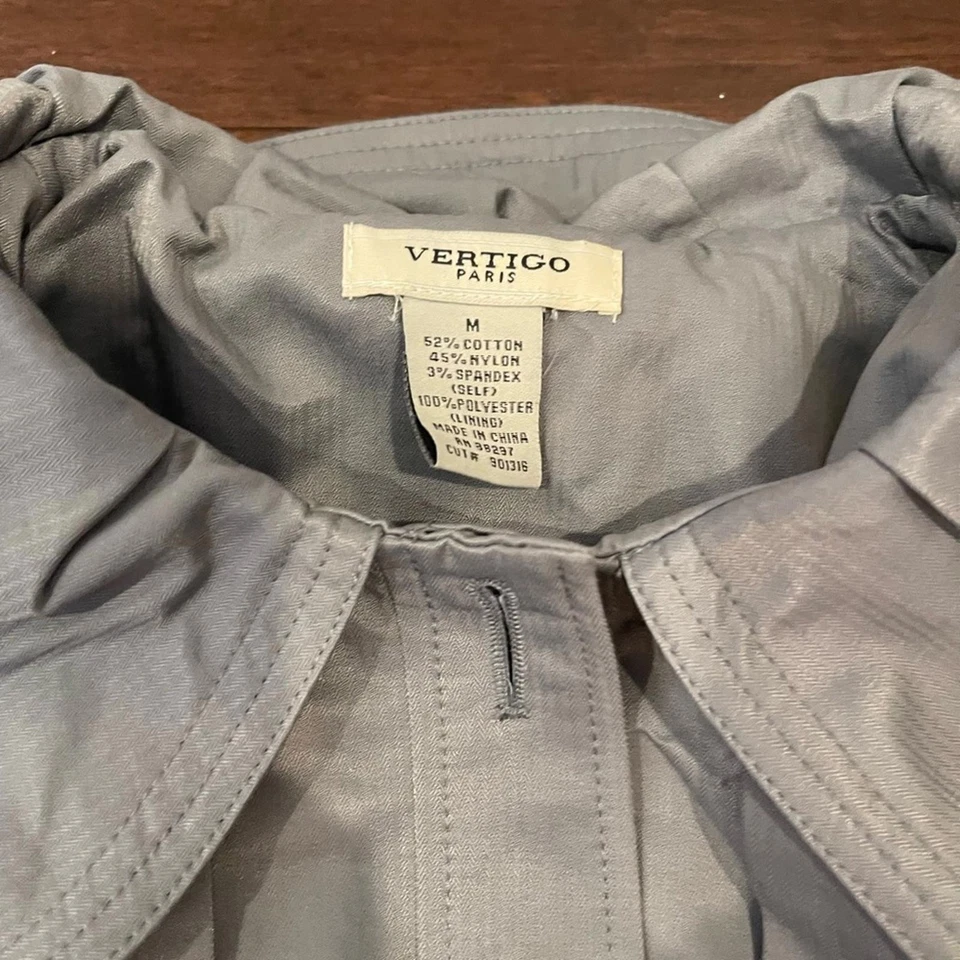 nwt vertigo paris Gray Women's Jacket short swing coat medium - Image 3 of 4