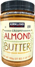 Kirkland Signature Creamy Almond Butter Kosher Gluten Free 27 Oz Jar EXP 03/2027