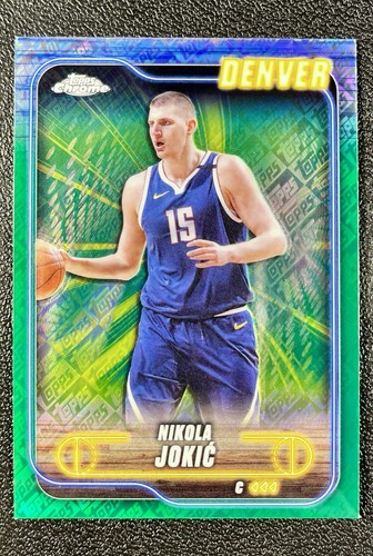 2024-25 Topps Chrome Topps Logo Green Refractor NIKOLA JOKIC #50 NBA Nuggets
