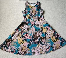 Junior Floral Fit  Flare Summer Dress Small EUC