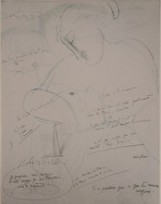 Amedeo MODIGLIANI : Etudes de portrait - Lithographie signée