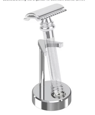 Stainless CNC Safety Razor Stand for Gillette Cartridge Fusion 5 Mach 3 Proglide - Image 1 of 4