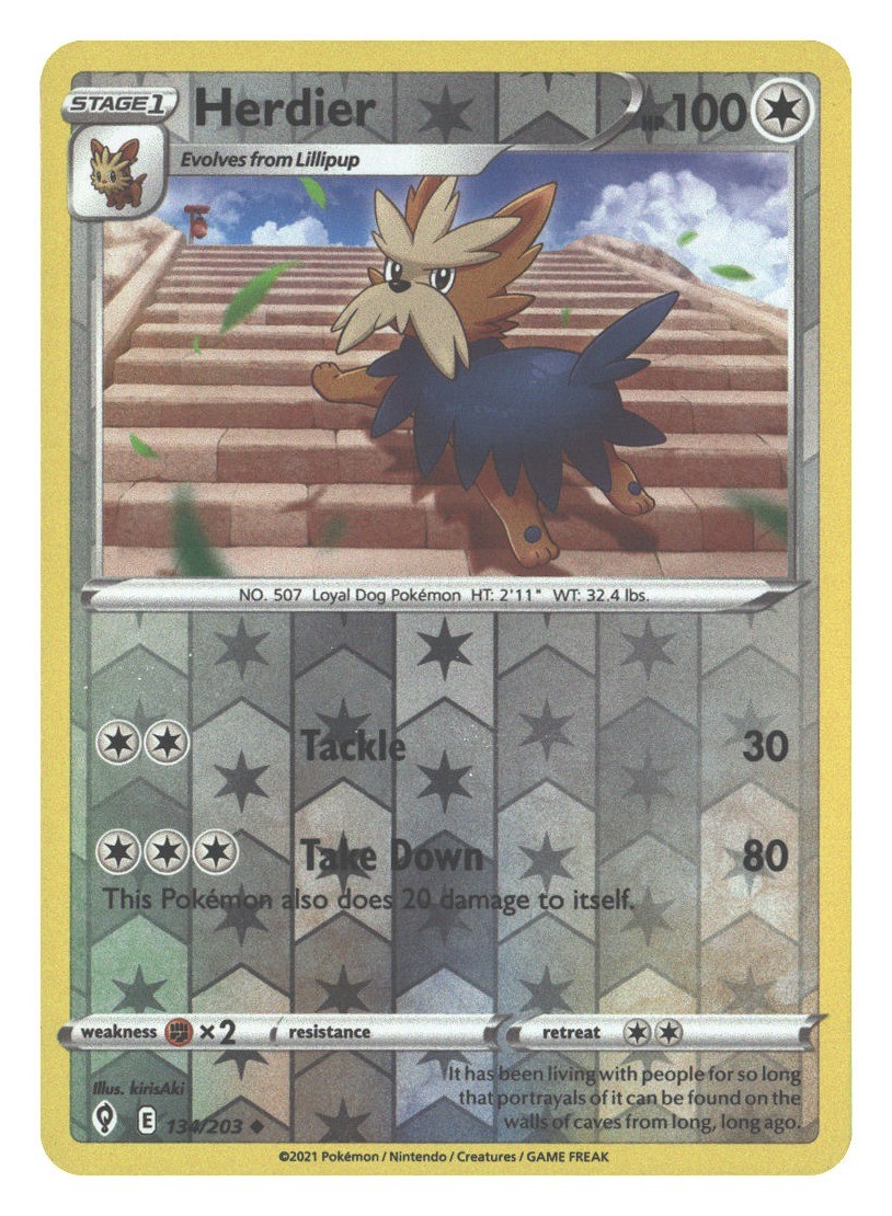 Herdier Reverse Holofoil SWSH07 134/203 NM