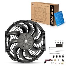 12 inch Universal Electric 12 inch Fan with Thermostat Switch Relay Kit